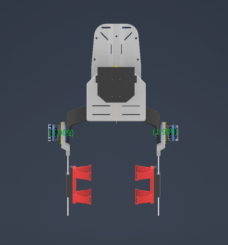 Hip exoskeleton, rear view