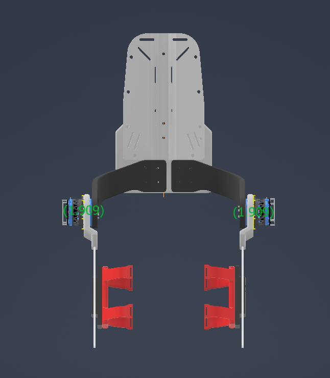 Hip exoskeleton, front view