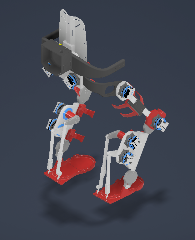 LECTER exoskeleton, rear isometric view