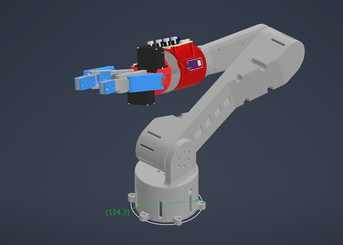 Mini OpenArm, isometric CAD view